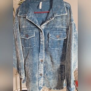ZENANA OVERSIZED PREMIUM VINTAGE WASHED CORDUROY SHACKET